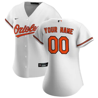 womens nike white baltimore orioles home replica custom jer